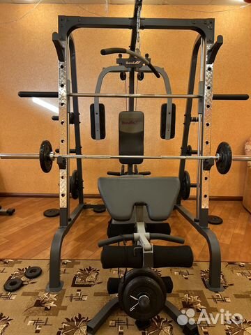 Силовой тренажёр + скамейка Смита HouseFit