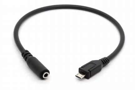 Кабель micro usb (папа) на 3,5 (мама) переходник