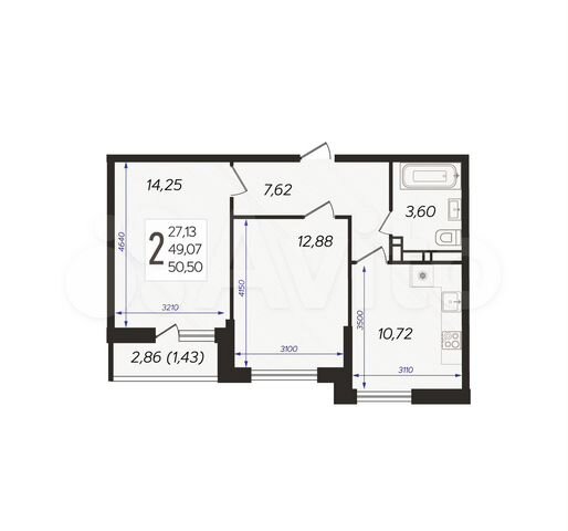 Жк смородина краснодар фото 2-к. квартира, 50,5 м², 5/16 эт. на продажу в Краснодаре Купить квартиру Авито