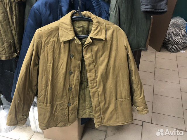 Ватник стройбат с воротником защитного цвета СССР