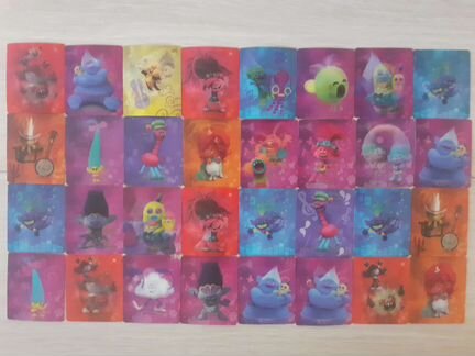 Тролли Мировой тур Стерео-карточки 32 шт