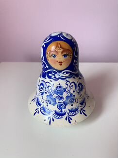 Винтажная Матрёшка неваляшка с колокольчиком 2002