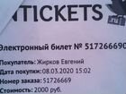 Билет на концерт ддт