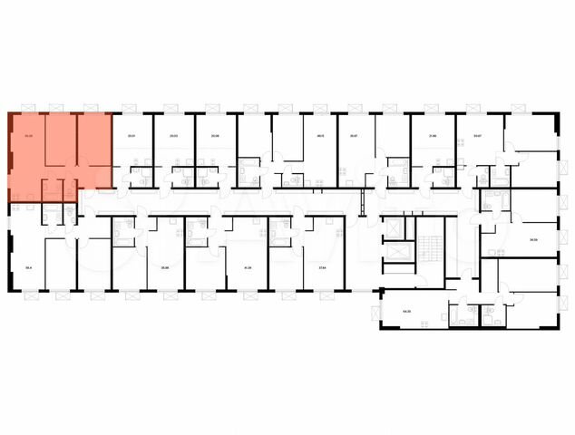 2-к. квартира, 56,4 м², 9/9 эт.