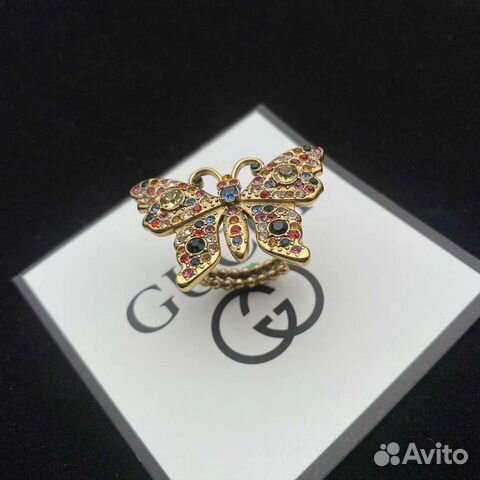 Gucci серьги браслет кольцо бабоч