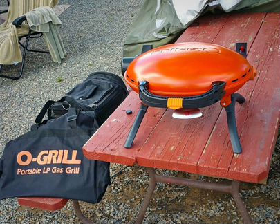 Портативный газовый гриль O-Grill 500 (оранжевый)