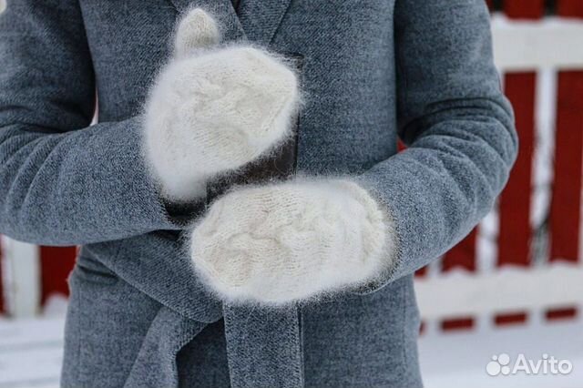 Варежки из собачей шерсти