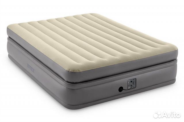 Надувная кровать Intex 152х203х51см для сна с насо