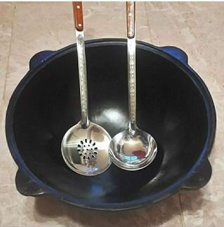 Шумовка + половник (комплект). Казанов нет