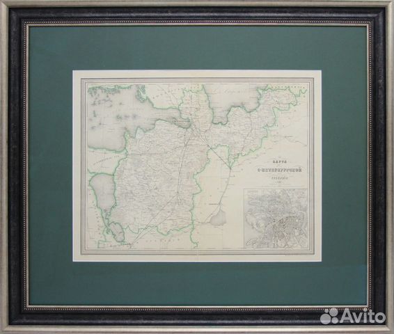 Карта Санкт-Петербургской губернии 1871г. А.Ильина