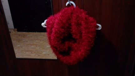 Хомут снуд труба. Красный мохнатый. Новый. Обмен