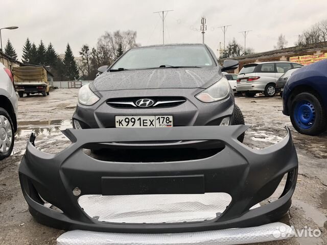 Бампер солярис 1 передний