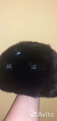 Норковая шапка новая,со стразами сваровский