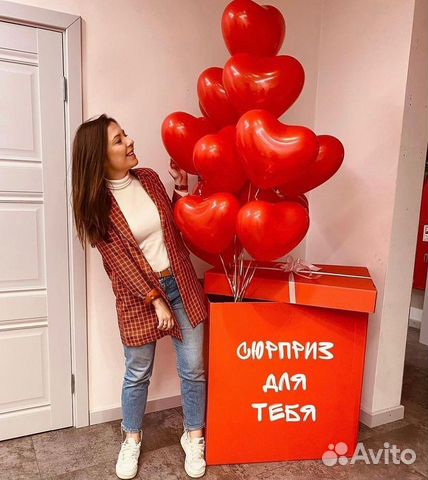Сюрприз бокс на день рождения, коробка шары
