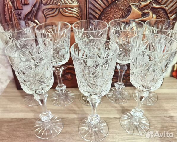 Бокалы фужеры кубки штоф СССР 8 шт