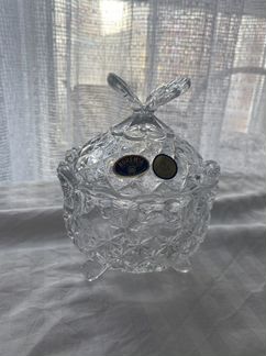 Хрустальная сахарница Crystal Bohemia
