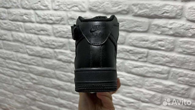 Nike Air Force 1 '07 mid Нат.Кожа 36 - 45 black