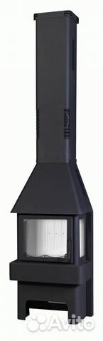 Камин бавария три стекла черный