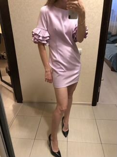 Платье вечернее с объемными рукавами