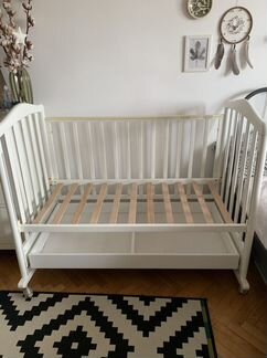 Детская кроватка Papaloni + матрас IKEA 120*60