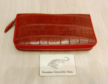 Кошелек женский из брюха крокодила