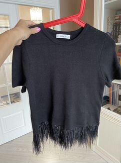 Топ кофта с перьями Zara