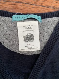 Жилет Zara трикотаж школьный на мальчика 7-9 лет