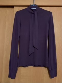 Фиолетовая водолазка с бантом s