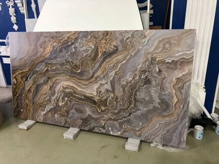 Крупноформатные Allux панели под мрамор