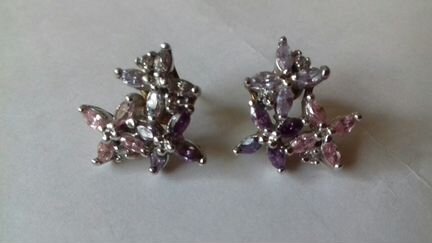 Серьги чешская бижутерия из 90-х