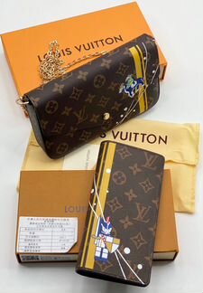 Клатч Louis Vuitton lv женский желтый