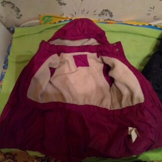 Зимняя куртка р.128 + штаны+ шапка-ушанка