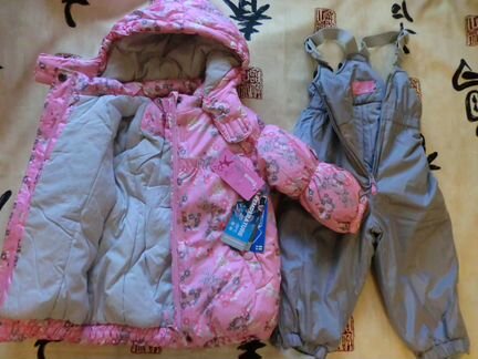 Новый комплект Зима тokka tribe 80+ розово/серый