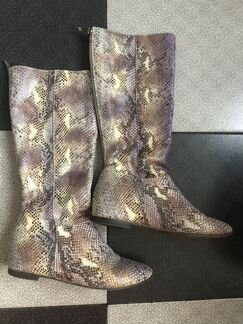 Сапоги кожаные Эконика