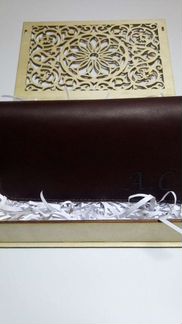 Кошелек натуральная кожа ручной работы+подарочная