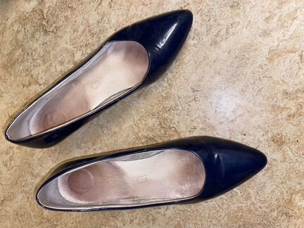 Туфли темно-синие натуральная кожа 40 размер