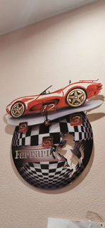 Часы детские настенные новые Феррари