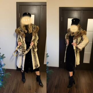 Норковая шуба+ песец