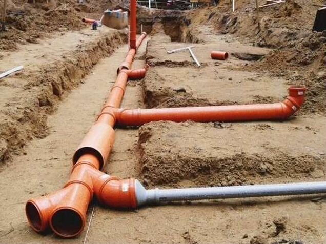 Наружные сети водоотведения. Прокладка внутренних трубопроводов канализации 110. Наружные сети ливневой канализации к2. Канализация 160мм укладка трубы. Прокладка наружной канализации в частном доме.