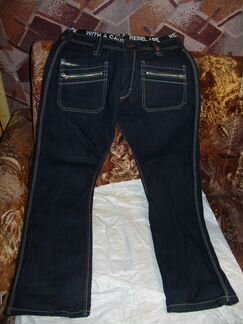 Джинсы трубы Rebel Ape hip-hop W36 L34 новые