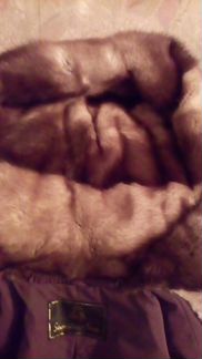 Красивая шуба из бобра с норкой