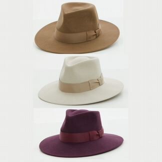 Мужские и женские Фетровые шляпы Федора (шерсть)