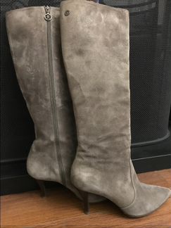 Сапоги fabi замшевые серые