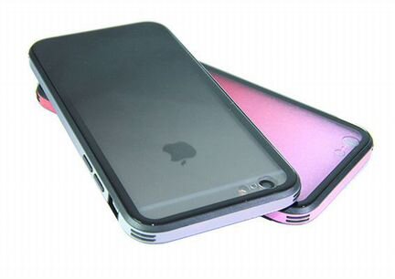 Чехол-накладка для iPhone 66S (4.7) gradient TPU+Glass черный
