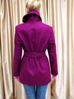 Пальто розовое осень/весна, размер 44-46