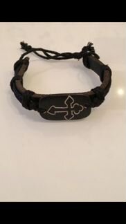 Кожаный мужской браслет