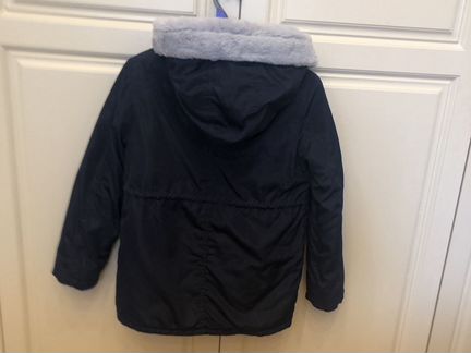 Парка на рост 140 см, темно-синяя