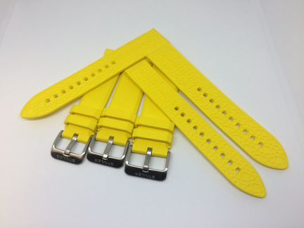 Ремешок натуральный Желтый каучук Stailer 3 вида