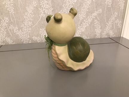 Декоративная фигурка Улитка с бантом высота 16см