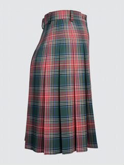 Юбка в клетку килт шотландка плиссированная на зап